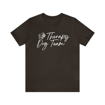 3-THERAPY  DOG TEAM   - Unisex Short Sleeve Tee