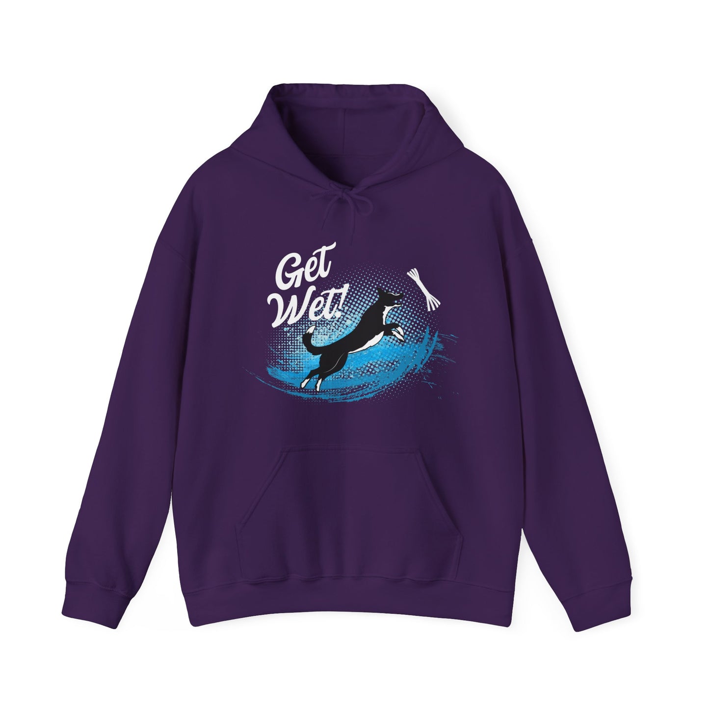 Get Wet 3 SMOOTH BORDER COLLIE - Unisex Heavy Blend™ Hooded Sweatshirt