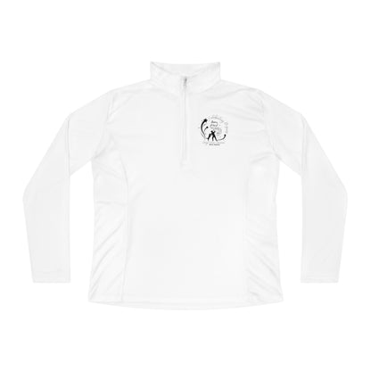 Silver -  Dogs Gone Dancin' Ladies Quarter-Zip Pullover