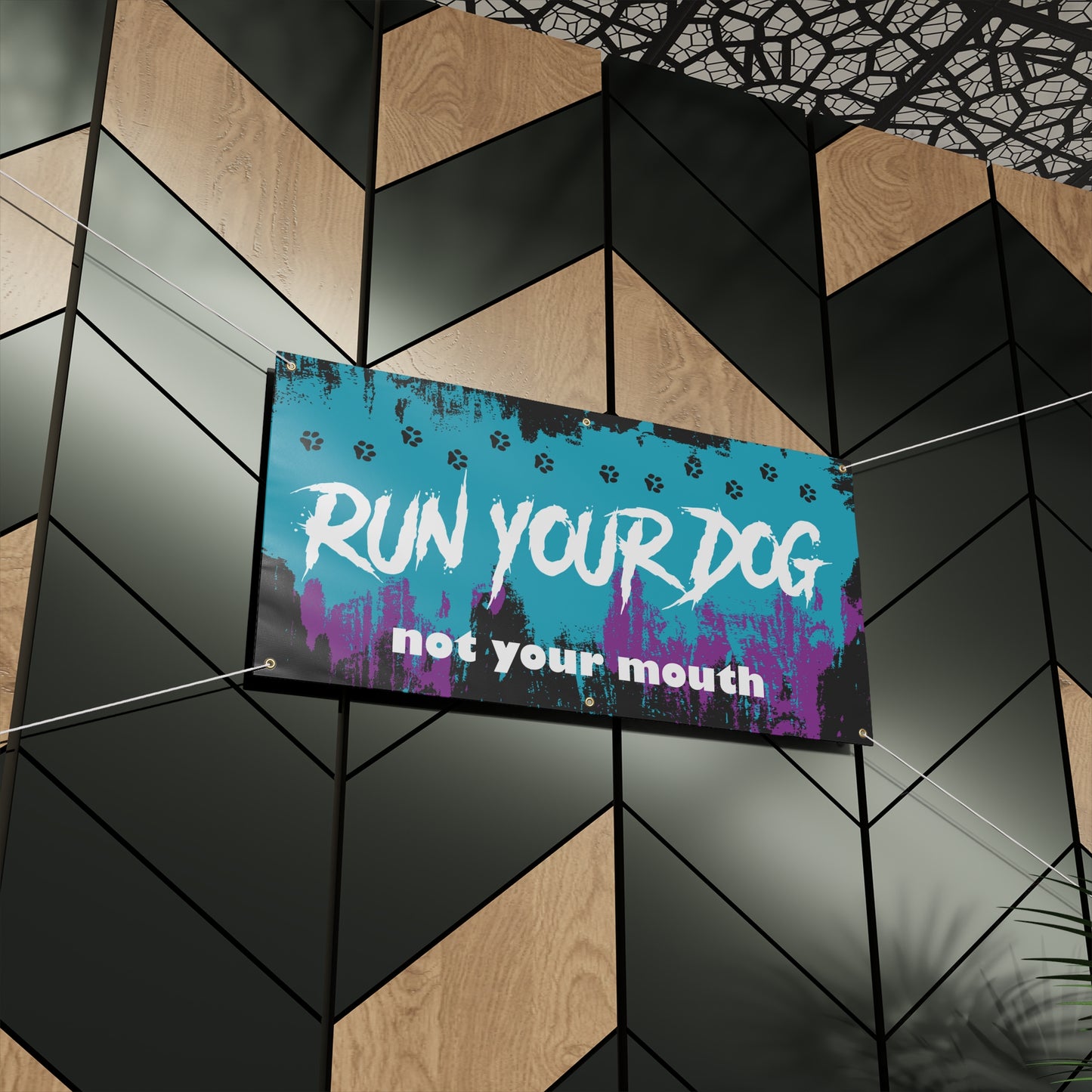 RUN YOUR DOG Matte Banner