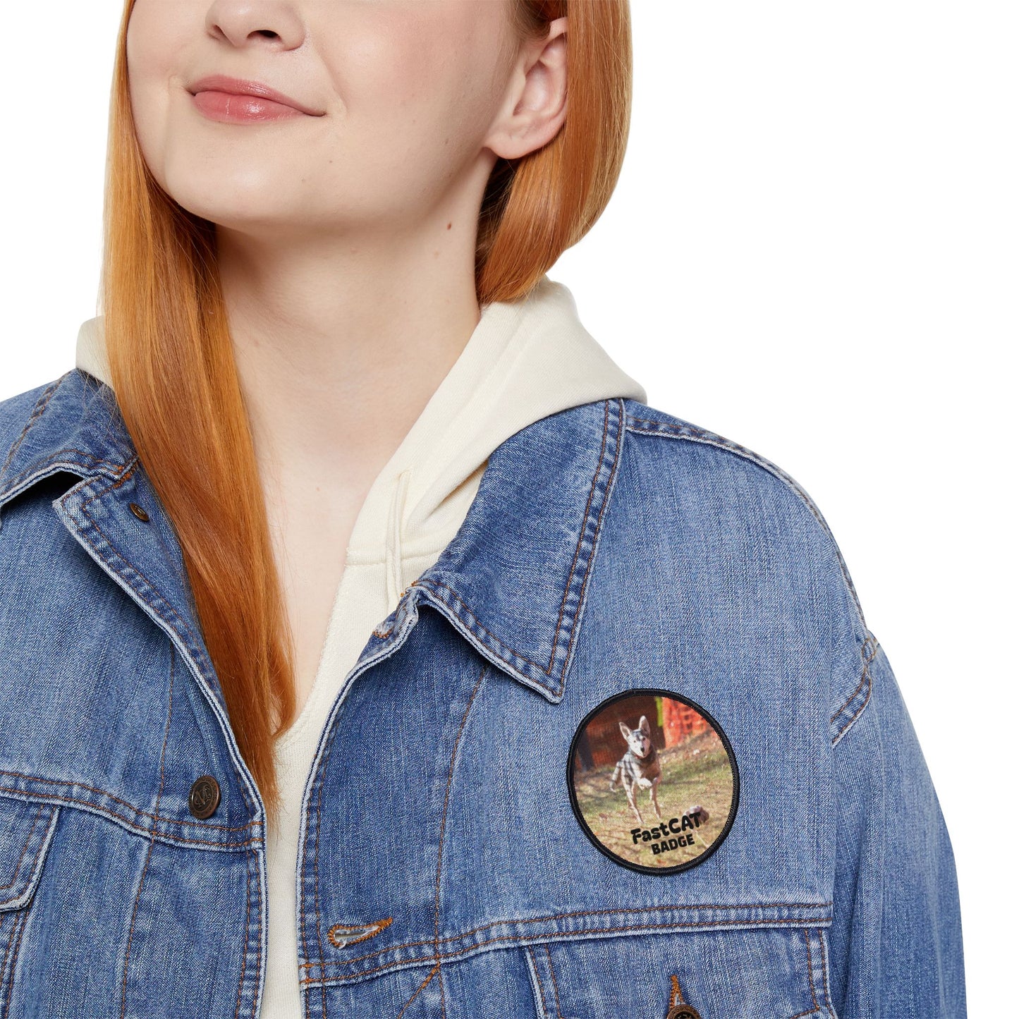 2 FastCat Badge Iron-On Patches
