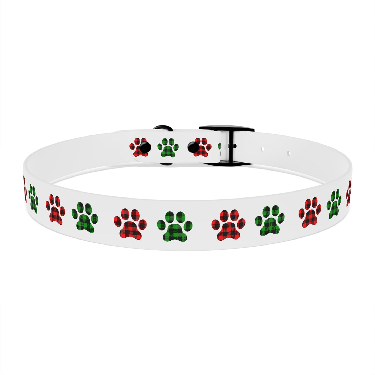 HOLIDAY PLAID  PAWS  Dog Collar