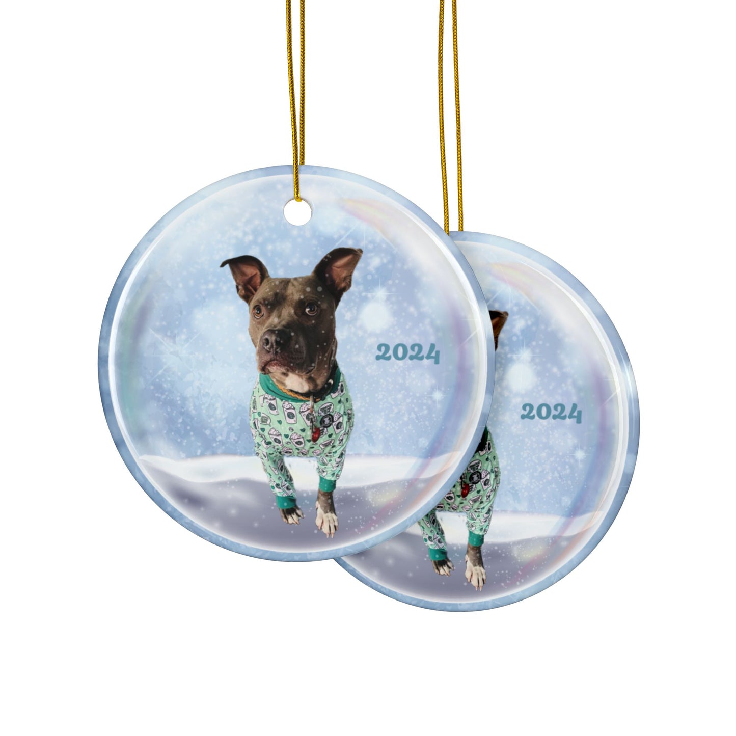 OTTO - Ceramic Ornaments, Double-Sided  CIRCLE