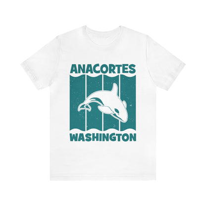 TEAL ANACORTES WHALE  Unisex Jersey Short Sleeve Tee