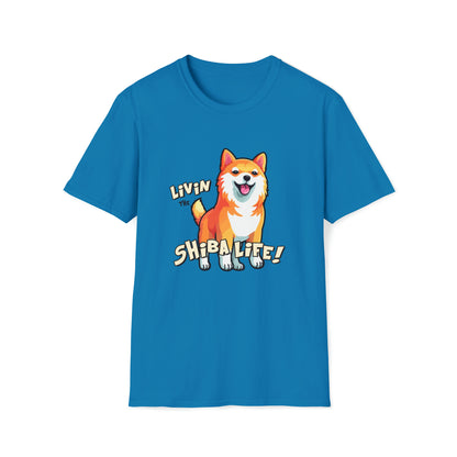 LIVIN THE  SHIBA LIFE  Unisex Softstyle T-Shirt