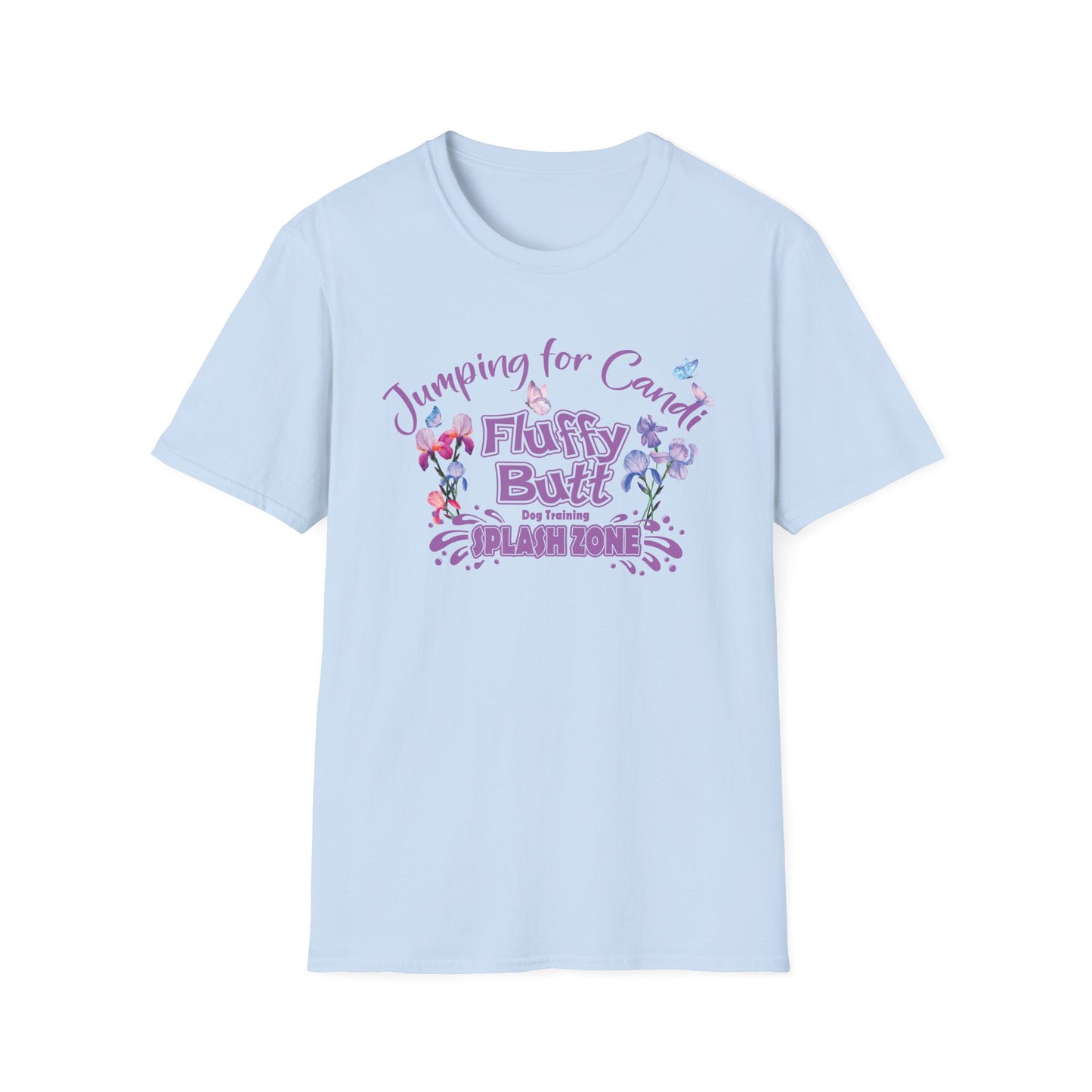 JUMPING FOR CANDI - Flowers Unisex Softstyle T-Shirt