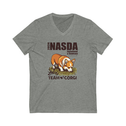 CORGI NASDA Unisex Jersey Short Sleeve V-Neck Tee