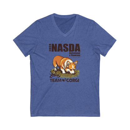 CORGI NASDA Unisex Jersey Short Sleeve V-Neck Tee