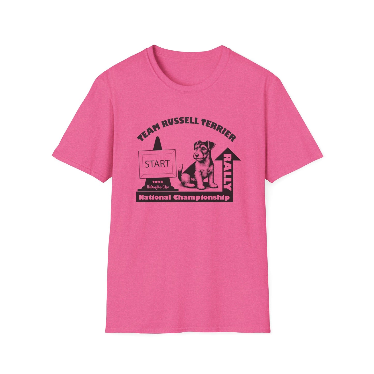 2 RALLY NATIONALS - Jack Russell -  Unisex Softstyle T-Shirt
