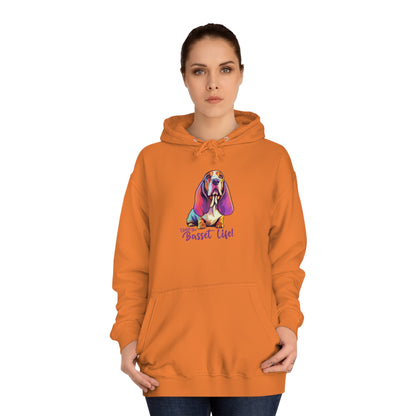 LIVIN THE BASSET LIFE 3 Unisex College Hoodie