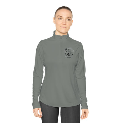 Silver -  Dogs Gone Dancin' Ladies Quarter-Zip Pullover