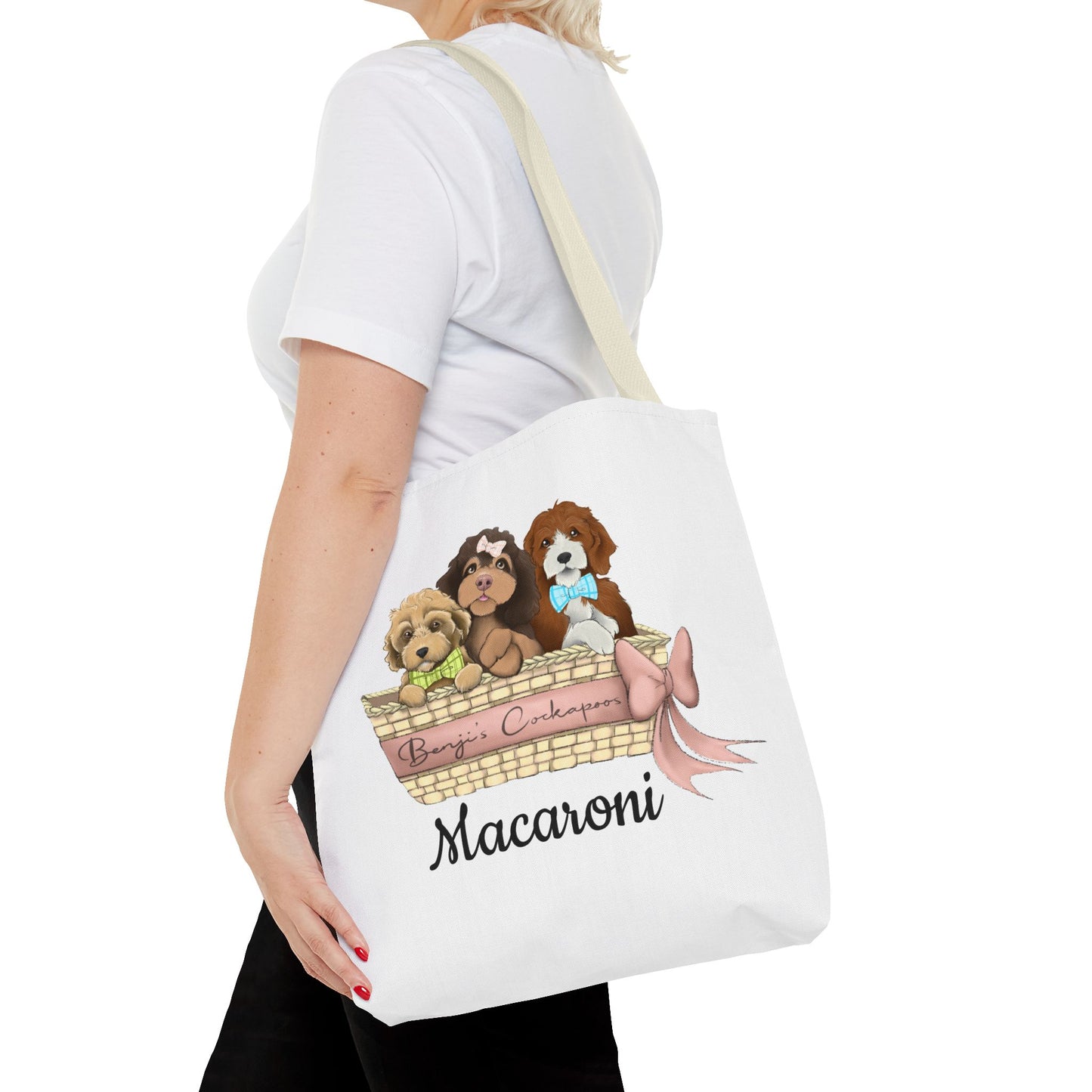 Macaroni  Benjis Cockapoos Tote Bag