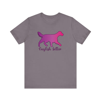 ENGLISH SETTER  Silhouette Unisex Jersey Short Sleeve Tee