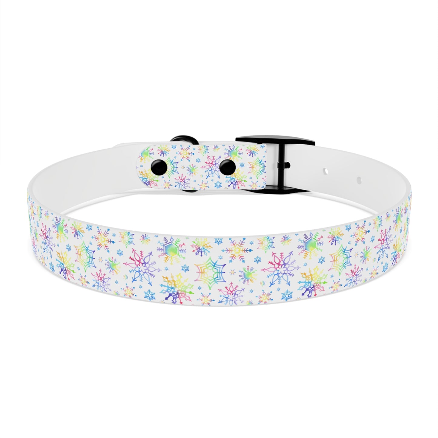 HOLIDAY RAINBOW SNOWFLAKE  Dog Collar