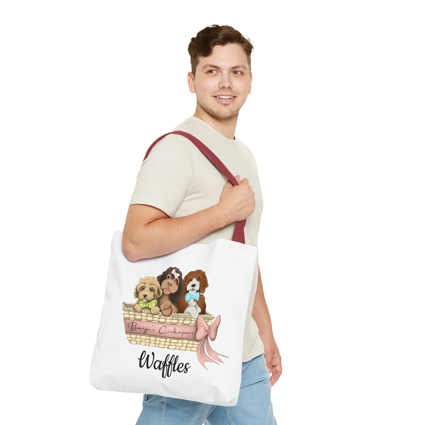 Waffles  Benjis Cockapoos Tote Bag