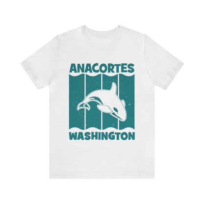 TEAL ANACORTES WHALE  Unisex Jersey Short Sleeve Tee