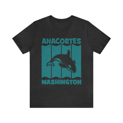 TEAL ANACORTES WHALE  Unisex Jersey Short Sleeve Tee