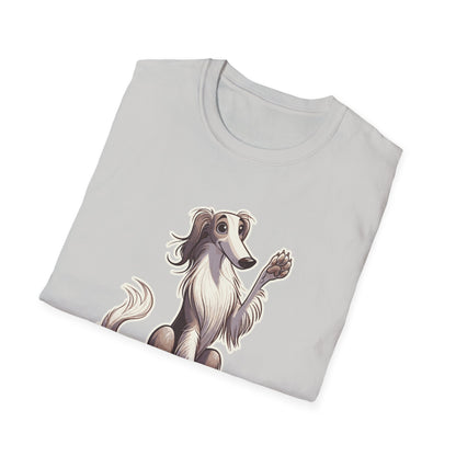 Hello There  WINDSPRITE - Silken Windhound Waving Unisex Softstyle T-Shirt