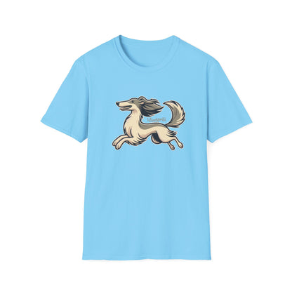 Happy WINDSPRITE - Silken Windhound Waving Unisex Softstyle T-Shirt