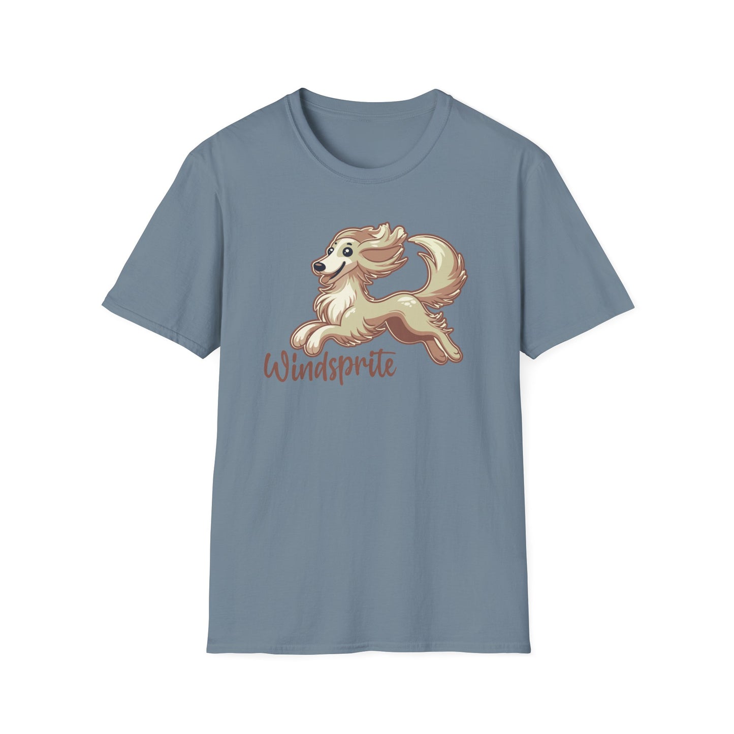 FUN WINDSPRITE - Silken Windhound Waving Unisex Softstyle T-Shirt