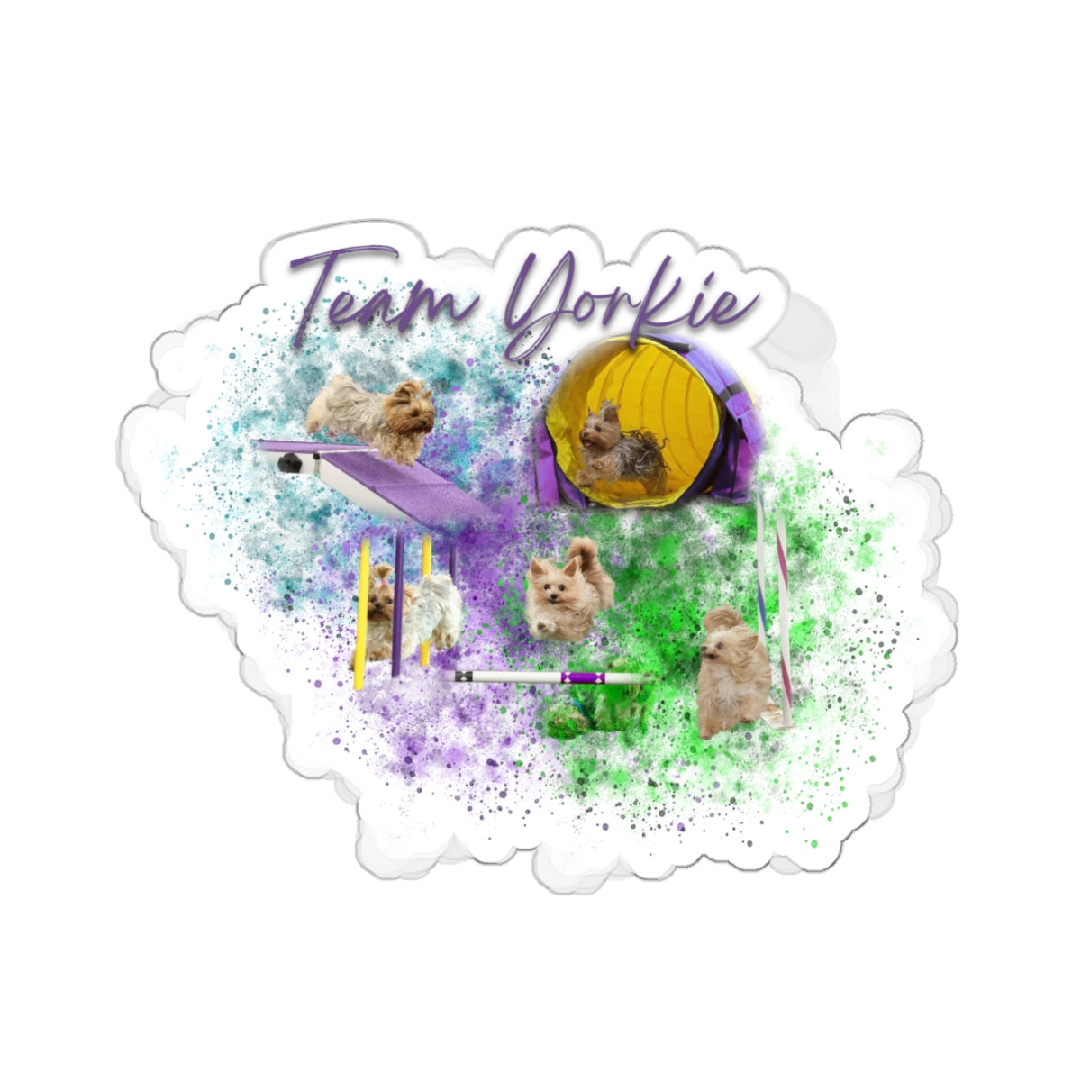 TEAM YORKIE  Die-Cut Stickers