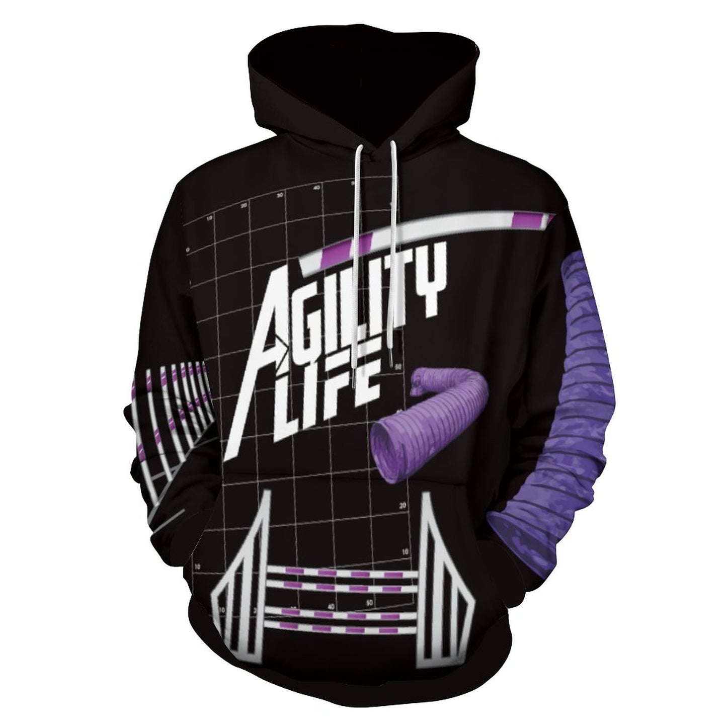 AGILITY LIFE BLACK Hoodie   - Polyester