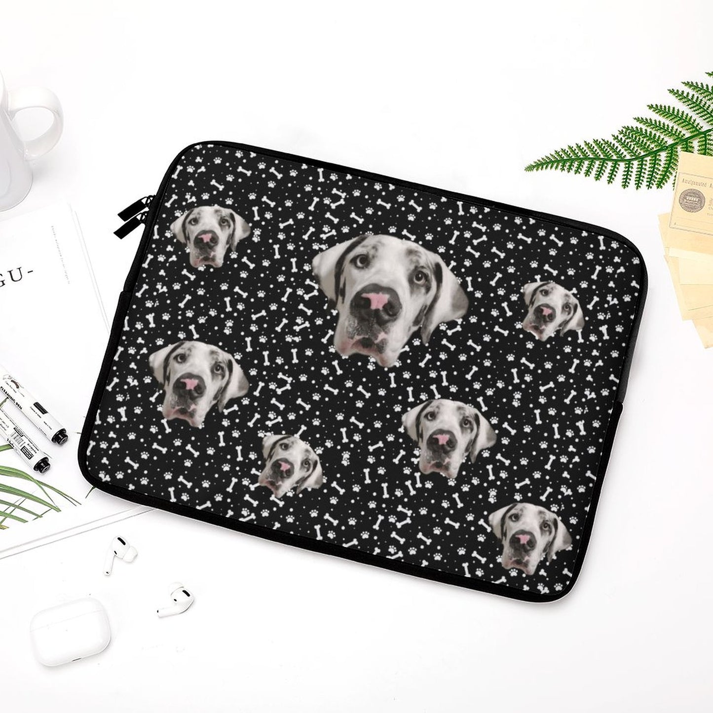 FACE w PAWS-n-BONES Laptop Case