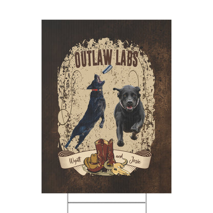 OUTLAW LABS  Plastic Yard Sign