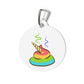 Rainbow Unicorn Poop Emoji Pet Tag