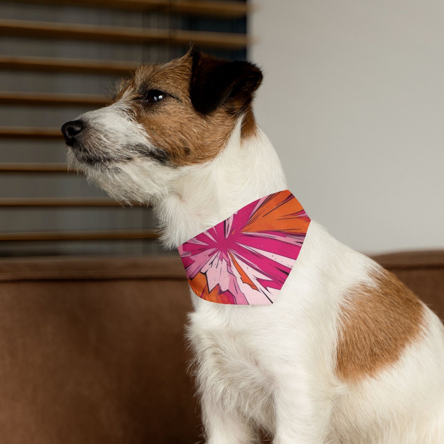 PINK ORANGE #1 Pet Bandana Collar