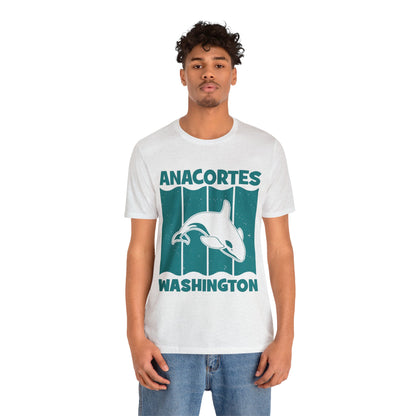 TEAL ANACORTES WHALE  Unisex Jersey Short Sleeve Tee