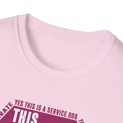 THIS DOG IS ALLOWED - SERVICE DOG _ Unisex Softstyle T-Shirt