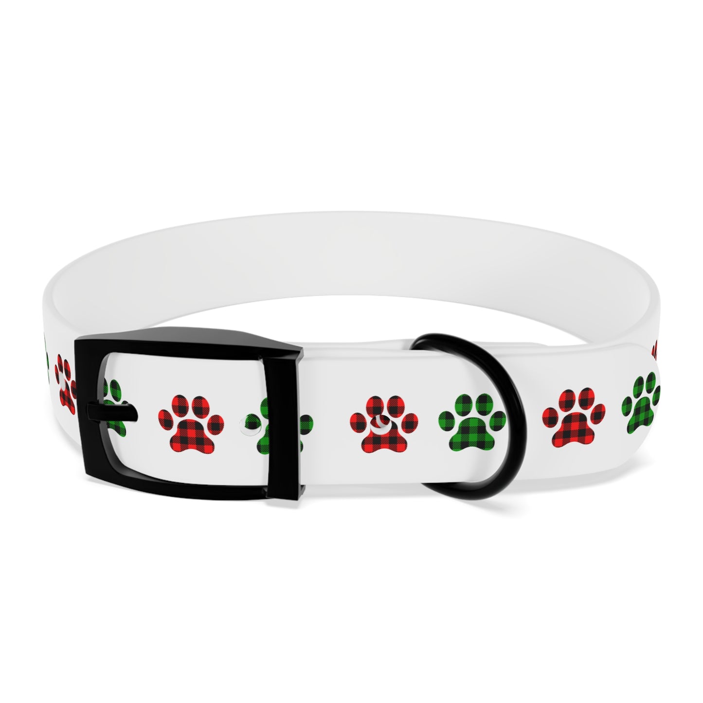 HOLIDAY PLAID  PAWS  Dog Collar