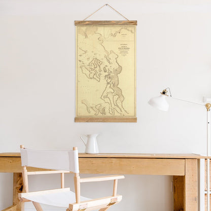 Framed Flax Painting Wall Decor