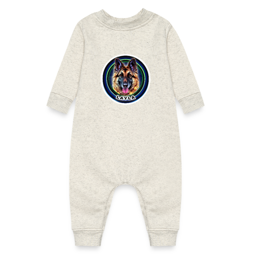 LAYLA Baby Fleece One Piece - heather oatmeal