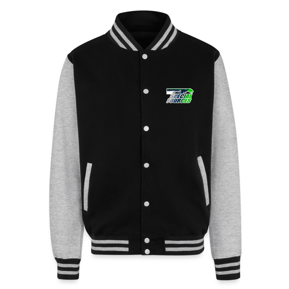 SPECIAL FORCES FLYBALL  Letterman Jacket - black/heather grey