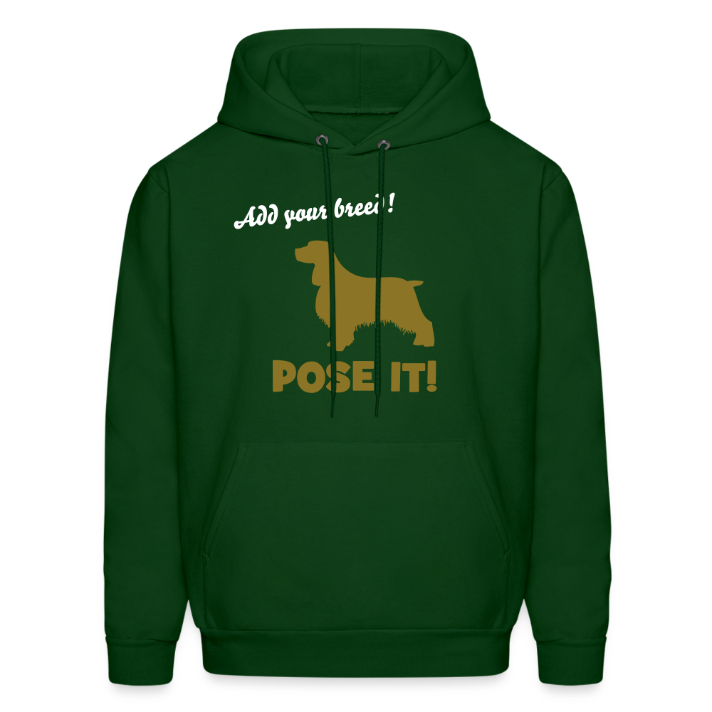 CUSTOM POSE IT  Hoodie - METALLIC GOLD INK - forest green