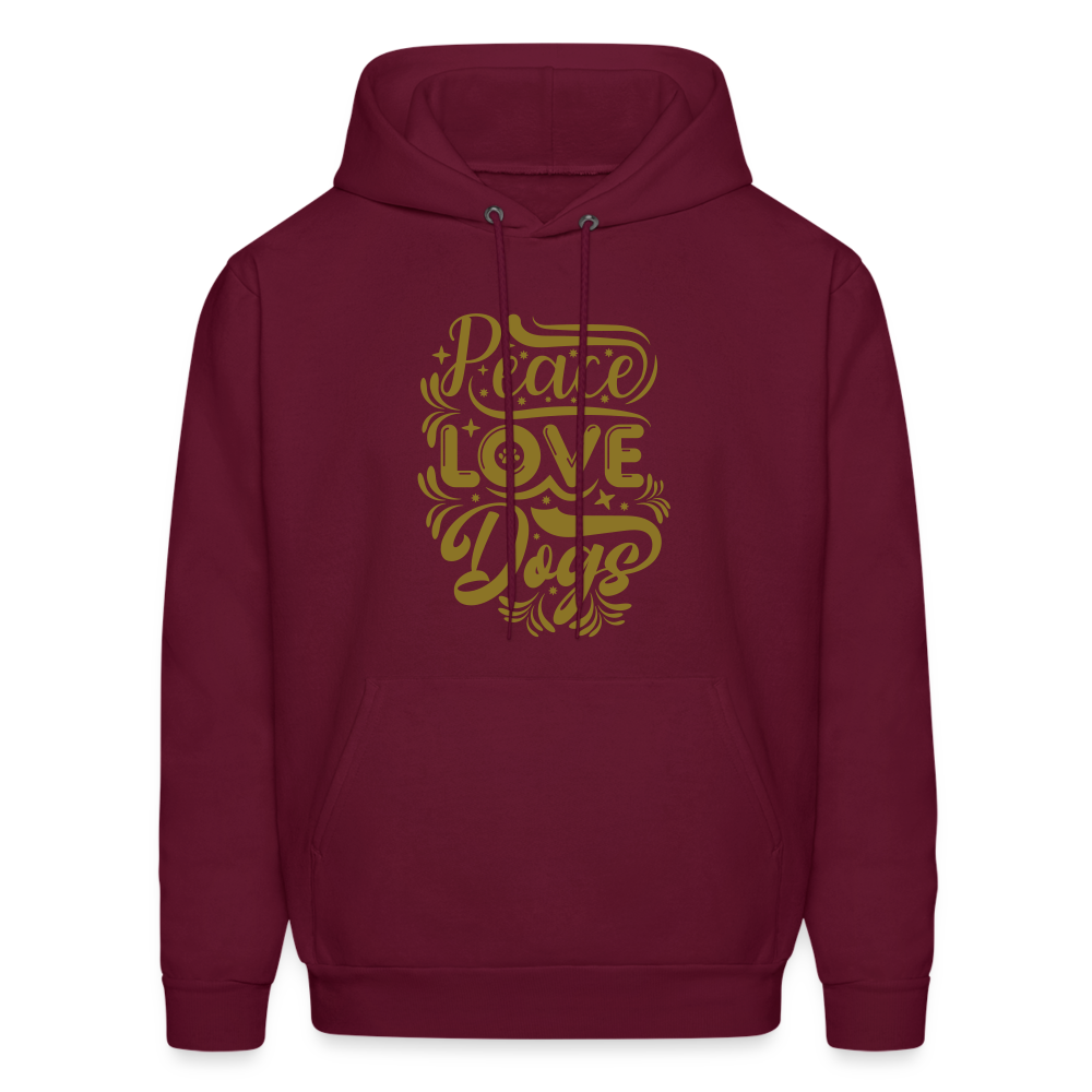 PEACE LOVE DOGS Hoodie - burgundy