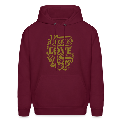 PEACE LOVE DOGS Hoodie - burgundy