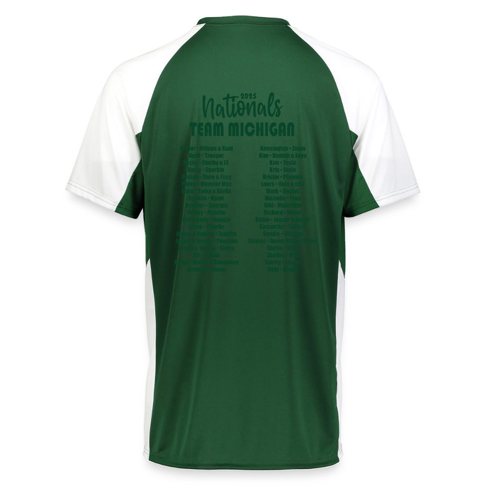 CPE TEAM MICHIGAN Augusta Sportswear Adult Cutter Jersey - dark green/white