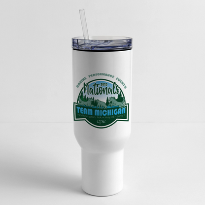 CPE TEAM MICHIGAN 40 oz Travel Tumbler - white