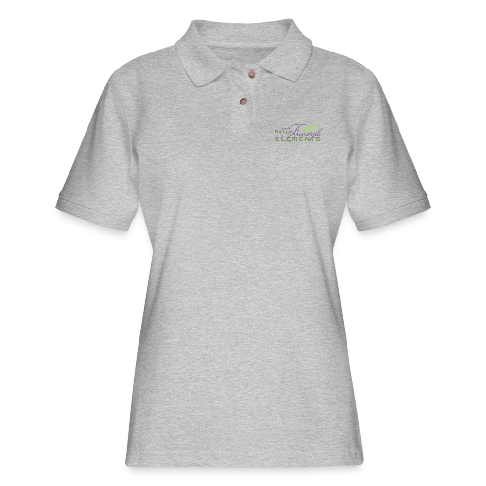 Rally-FrEe Women's Pique Polo Shirt - heather gray