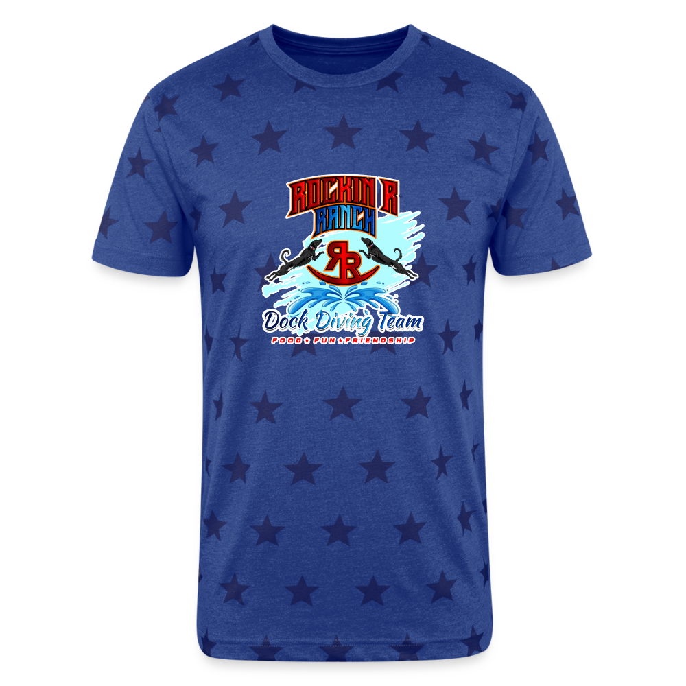 *ROCKIN RANCH Unisex Adult Star Printed T-Shirt - royal star