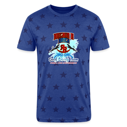 *ROCKIN RANCH Unisex Adult Star Printed T-Shirt - royal star