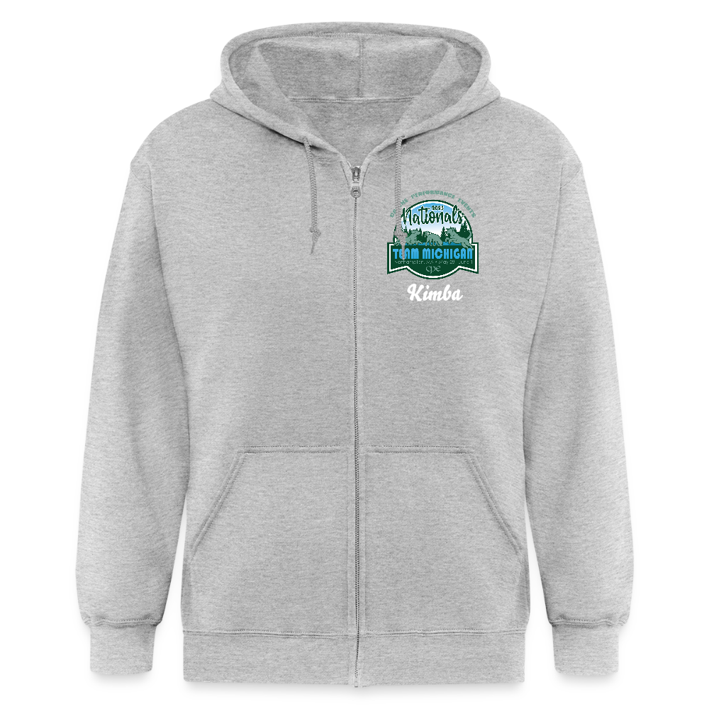 Kimba - CPE TEAM MICHIGAN Zip Hoodie - heather gray