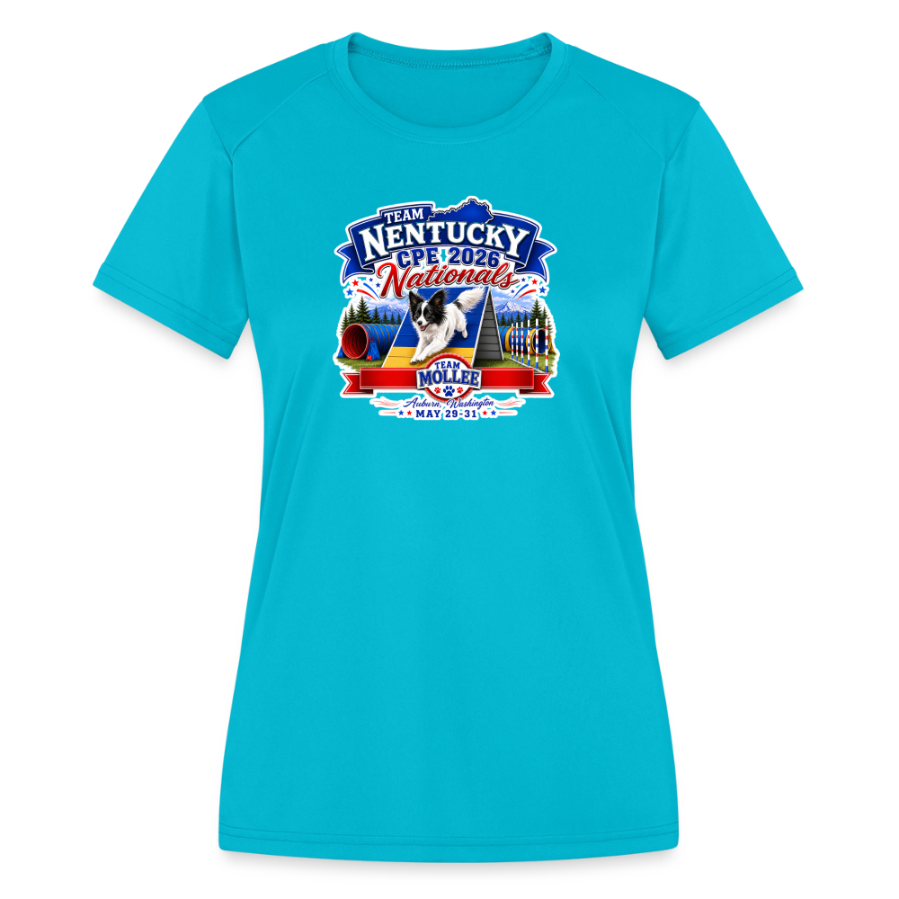MOLLEE Women's Moisture Wicking Performance T-Shirt - turquoise