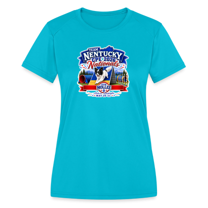 MOLLEE Women's Moisture Wicking Performance T-Shirt - turquoise