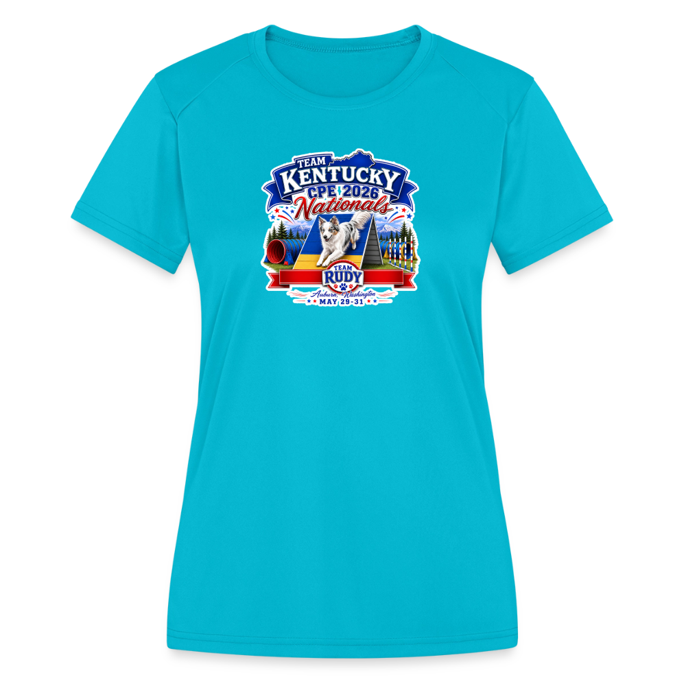 RUDY Women's Moisture Wicking Performance T-Shirt - turquoise