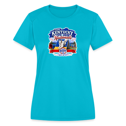 RUDY Women's Moisture Wicking Performance T-Shirt - turquoise