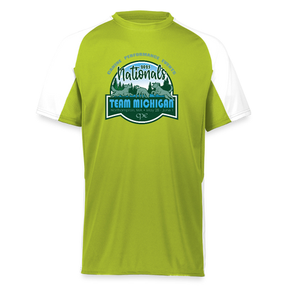 CPE TEAM MICHIGAN Augusta Sportswear Adult Cutter Jersey - lime/white